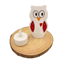 1 LED-Cover Eule bestickt -ohne LED-Teelicht- Nr. 2